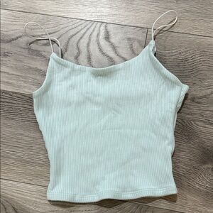 Garage Light Blue‎ Ribbed Cropped Tank Top XS